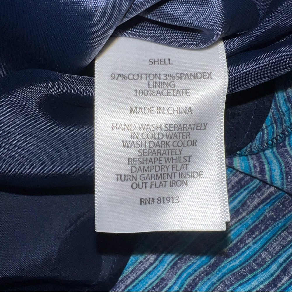 Plenty By Tracy Reese Blue and Orange A-Line Pleated Skirt Sz 4 - Picture 7 of 12